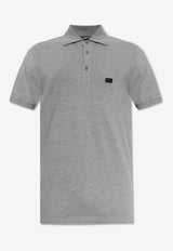 Dolce & Gabbana Logo Plaque Polo T-shirt Gray G8SN1T FU7EN-S8291