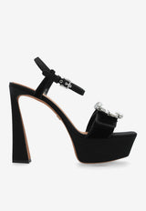 Dolce & Gabbana 135 Velvet Platform Sandals Black CR1836 A9S20-80999