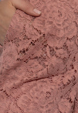 Dolce & Gabbana Floral Lace Pants Pink FTAM2T HLM7L-F0473