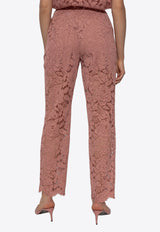 Dolce & Gabbana Floral Lace Pants Pink FTAM2T HLM7L-F0473