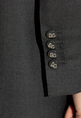 Dolce & Gabbana Single-Breasted Wool Blazer Gray F29GGT FU287-S8290