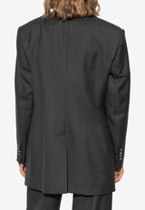 Dolce & Gabbana Single-Breasted Wool Blazer Gray F29GGT FU287-S8290