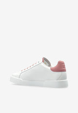 Dolce & Gabbana Portofino Leather Low-Top Sneakers White CK2324 AV066-87587