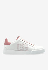 Dolce & Gabbana Portofino Leather Low-Top Sneakers White CK2324 AV066-87587