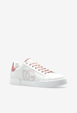 Dolce & Gabbana Portofino Leather Low-Top Sneakers White CK2324 AV066-87587