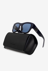 Dolce & Gabbana Logo Plaque Square Sunglasses Navy 0DG4509 0-309480