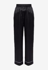 Dolce & Gabbana Silk Wide-Leg Pants Black FTAMPT FU1AU-N0000