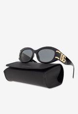 Dolce & Gabbana DG Logo Oval Sunglasses Gray 0DG4502 0-501 87