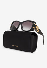 Dolce & Gabbana DG Logo Square Sunglasses Gray 0DG4501 0-501 8G