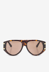 Dolce & Gabbana DG Logo Aviator Sunglasses Brown 0DG4499 0-502 73