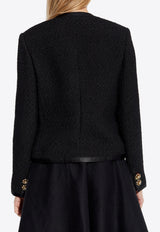 Dolce & Gabbana Tweed Buttoned Blazer Black F27DAZ FU3JL-N0000