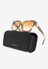 Dolce & Gabbana Butterfly Logo Sunglasses Brown 0DG4498 0-34462L