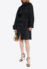 Dolce & Gabbana Floral Jacquard Wool Coat Black F0W3LT GDCSS-N0000