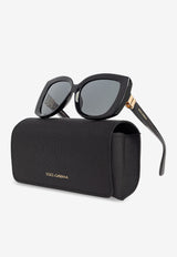Dolce & Gabbana Butterfly Logo Sunglasses Gray 0DG4495 0-501 87