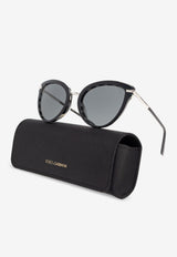 Dolce & Gabbana Cat-Eye Logo Sunglasses Gray 0DG4492 0-33728G