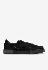 Dolce & Gabbana Portofino Yacht Perforated Suede Sneakers Black A20189 A6688-8B956