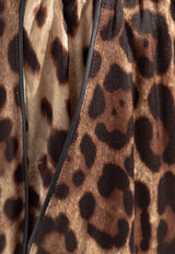 Dolce & Gabbana Leopard Print Wide-Leg Pants Brown FTAMPT FSAXY-HY13M