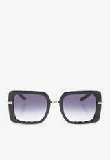 Dolce & Gabbana Oversized Square Sunglasses Gray 0DG4491 0-33728G