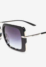 Dolce & Gabbana Oversized Square Sunglasses Gray 0DG4491 0-33728G
