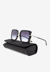 Dolce & Gabbana Oversized Square Sunglasses Gray 0DG4491 0-33728G