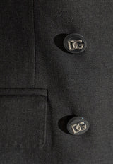 Dolce & Gabbana Double-Breasted Wool Coat Gray F0W2CT FU287-S8290