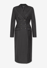 Dolce & Gabbana Double-Breasted Wool Coat Gray F0W2CT FU287-S8290