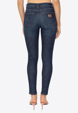 Dolce & Gabbana Logo Plaque Skinny Jeans Navy FTC67D G8MB9-S9001