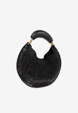 Chloé Summer Banana Woven Basket Bag Black CH25US902 P08-001