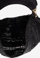 Chloé Summer Banana Woven Basket Bag Black CH25US902 P08-001
