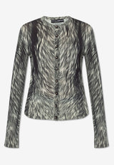 Dolce & Gabbana Fur Print Cardigan Gray FXV07T JAHLA-HI3VQ