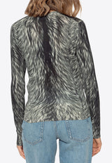 Dolce & Gabbana Fur Print Cardigan Gray FXV07T JAHLA-HI3VQ