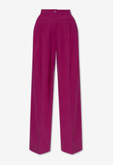 Dolce & Gabbana Wool Tailored Pants Purple FTC3MT FUBFL-F0321