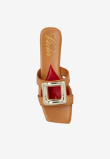 Roger Vivier Viv' By The Sea Leather Slides Brown RVW74738070D90 0-S002