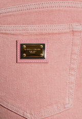 Dolce & Gabbana Logo Plaque Skinny Jeans Pink FTC67D G8MT4-S9001