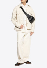 Dolce & Gabbana Logo Plaque Chino Pants Cream GP0RST FUFL3-W0802