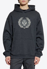 Dolce & Gabbana Logo Crest Hooded Sweatshirt Gray G9BKTT G7O3W-S8292