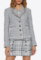 Dolce & Gabbana Single-Breasted Lamé Bouclé Jacket Gray F27DIT FQOAB-S8100