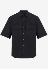 Dolce & Gabbana Short-Sleeved Shirt with Flap-Pockets Black G5MP1T FUEFJ-N0000