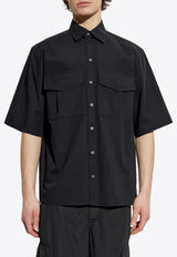 Dolce & Gabbana Short-Sleeved Shirt with Flap-Pockets Black G5MP1T FUEFJ-N0000