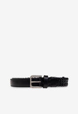 Dolce & Gabbana Braided Leather Belt Black BC4924 A9Q22-8B956