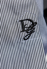 Dolce & Gabbana Long-Sleeved Stripe Shirt Blue G5MZ1Z FR5YG-S8051