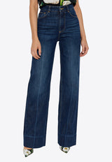 Dolce & Gabbana Logo Plaque Flared Jeans Navy FTC79D G8LY9-S9001