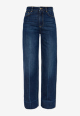 Dolce & Gabbana Logo Plaque Flared Jeans Navy FTC79D G8LY9-S9001