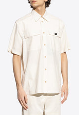 Dolce & Gabbana Logo Plaque Short-Sleeved Shirt White G5MR3T FUEFJ-W0802
