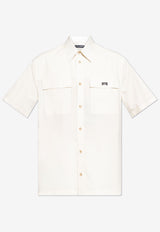 Dolce & Gabbana Logo Plaque Short-Sleeved Shirt White G5MR3T FUEFJ-W0802