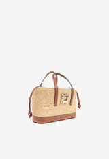 Roger Vivier Viv' Skate Raffia Tote Bag Beige RBWAOKA2201S1F 0-1L54