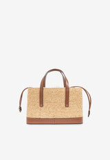 Roger Vivier Viv' Skate Raffia Tote Bag Beige RBWAOKA2201S1F 0-1L54