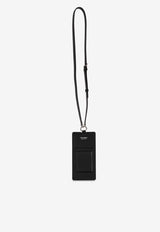 Dolce & Gabbana Logo Print Leather Phone Holder Black BP3345 A6E48-80999