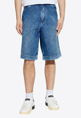 Dolce & Gabbana Embroidered Logo Denim Shorts Blue GP0T2Z G8MK5-S9001