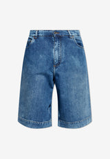 Dolce & Gabbana Embroidered Logo Denim Shorts Blue GP0T2Z G8MK5-S9001
